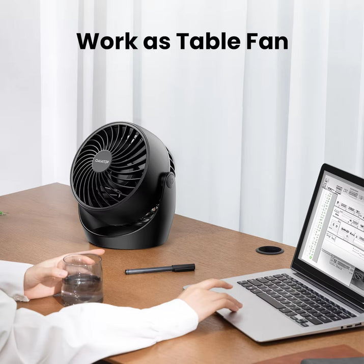 GAIATOP Air Circulator Fan, Portable Desk Fan Table Fan Dorm Fan, 5-Inch Small Fan 3 Speed with 360° Adjustable Tilt