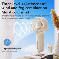 Spray Handheld Fan USB Portable Mini Fan Silent Charging Fan Outdoor Spray Fan