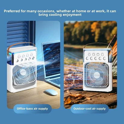 [NEW] 3-in-1 Portable Air Cooler Fan 💨│ Mini Air Conditioner + Humidifier + LED Night Light │ Stay Cool Anywhere 