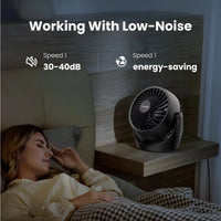 GAIATOP Air Circulator Fan, Portable Desk Fan Table Fan Dorm Fan, 5-Inch Small Fan 3 Speed with 360° Adjustable Tilt